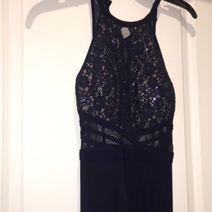 Navy gown wedding prom